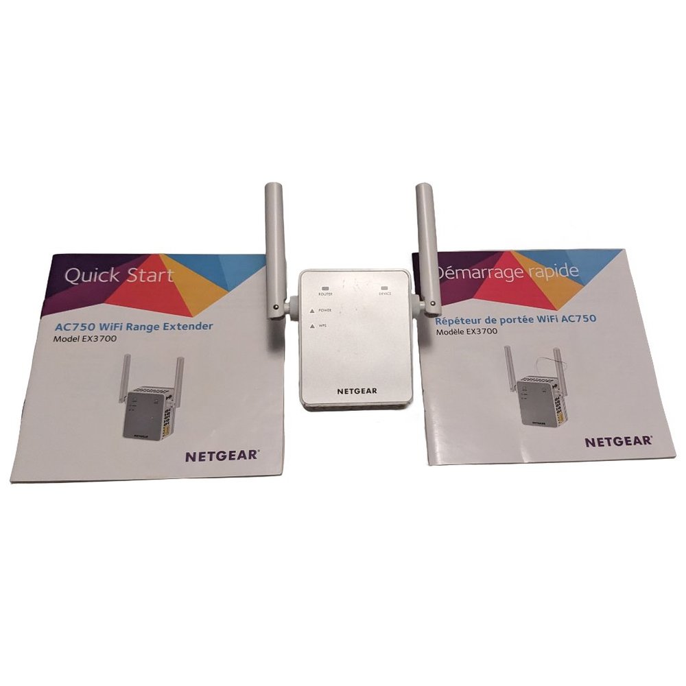 NETGEAR AC750 EX3700 Wireless Dual Band Fastlane Technology Range Extender